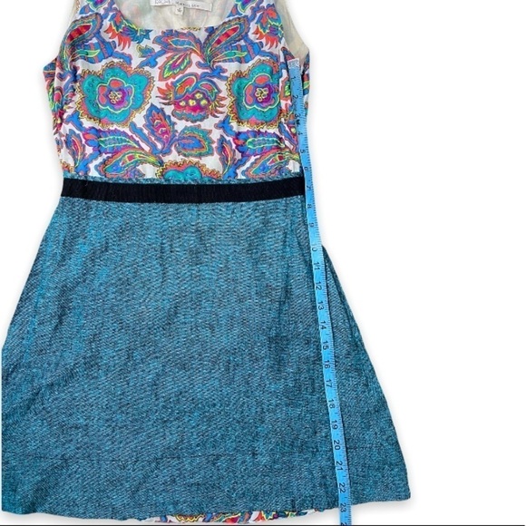 Rachel Roy Paisley Print Tie Back Cutout Linen Fit and Flare Dress sz 4 - Picture 12 of 15